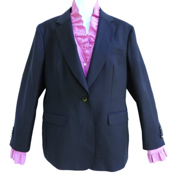 Suitsupply Cameron Women Navy Blazer Pure WooL Single Button Center Vent 42 - Picture 1 of 9